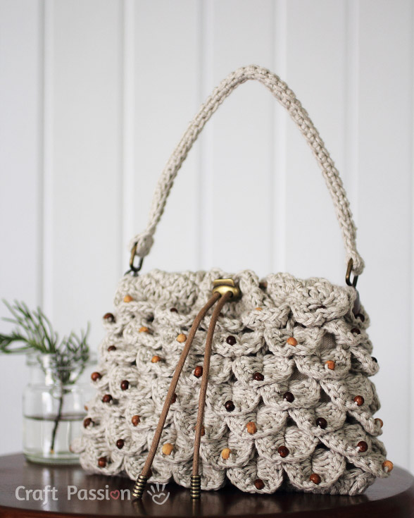 crochet pattern cordon crocodile sac de point