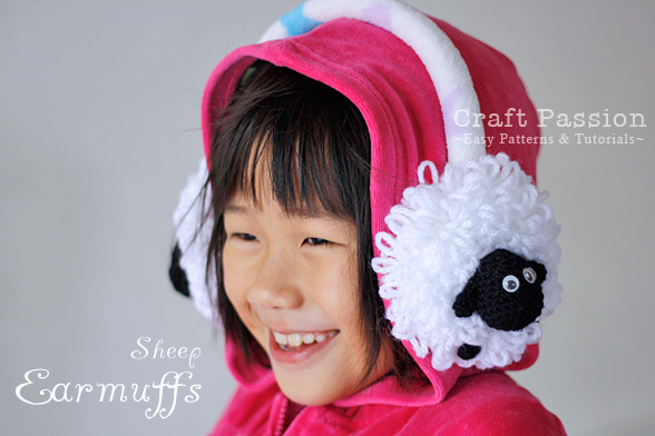 Crochet: Sheep earmuffs for kid.