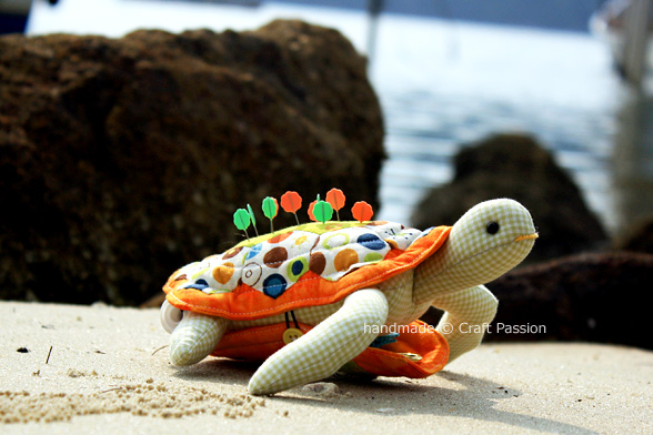 Turtle PinCushion Comes Ashore
