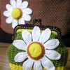 Crochetted Daisy Coin Purse