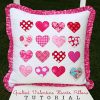 Quilted Valentine Hearts Pillow