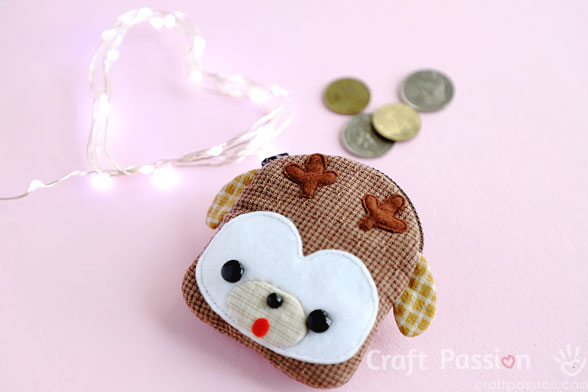 Travel Coin Purse Cute Lovely Deer In The Field Coin Pouch Coin Pouch For Boys Zipper With Keychain Ring For Girl Women Kids
