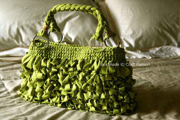crochet shaggy bag purse