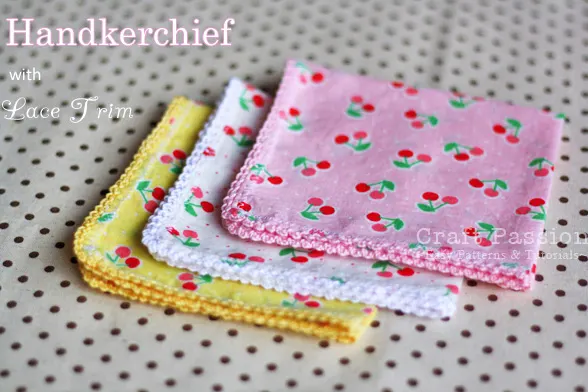 crochet lace trim handkerchief pattern