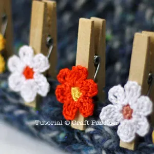 crochet clothespin flower pattern