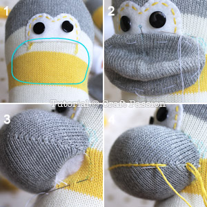 sew sock monkey 21