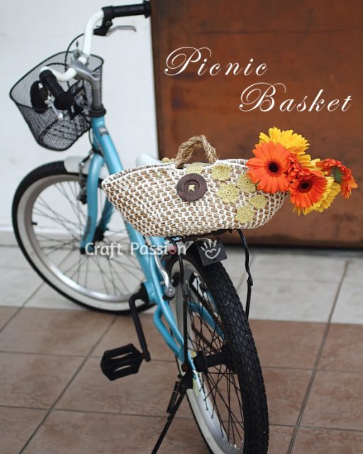 Floral Picnic Basket Free Crochet Pattern Craft Passion