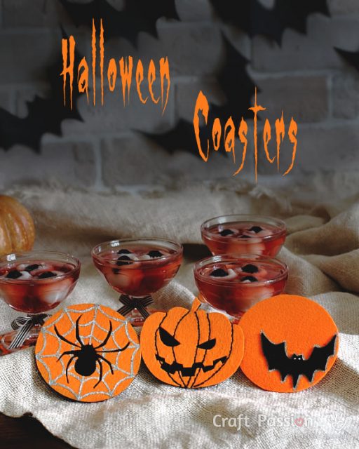 Halloween Coasters How To DIY Halloween Crafts Craft Passion