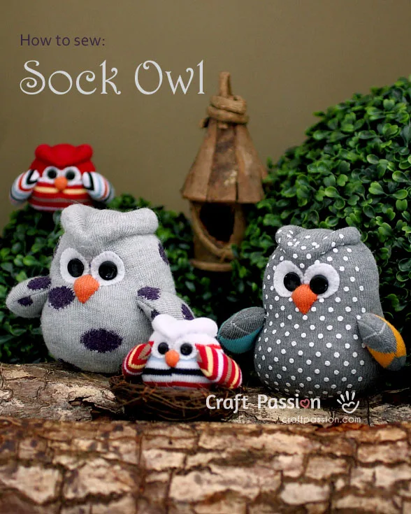 owl stuffed animal sewing pattern