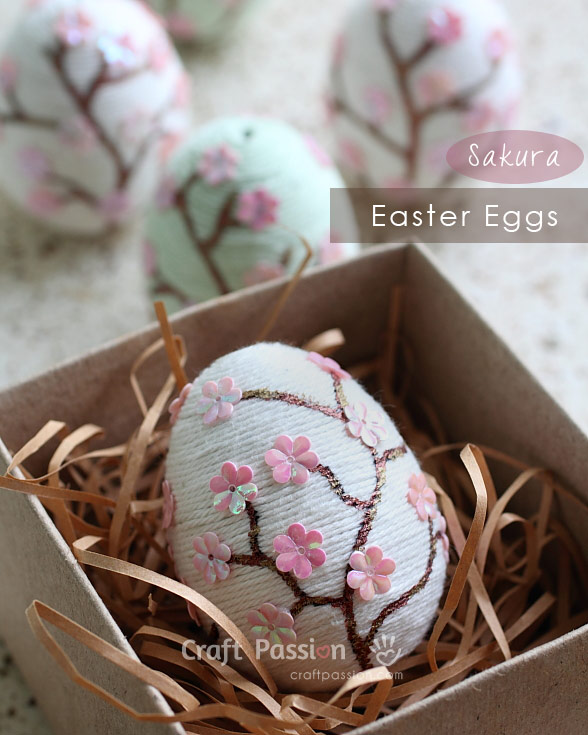 Easter Eggs (Sakura Theme) Easy 5 Minutes Easter DIY Craft