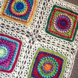 celtic lace join granny squares