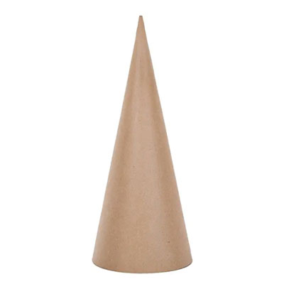 Paper Mache Cone, Open Bottom
