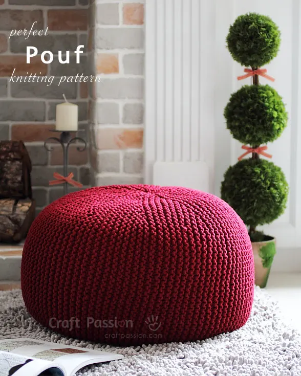 Knit Pouf