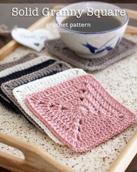 solid granny square bolsa pattern