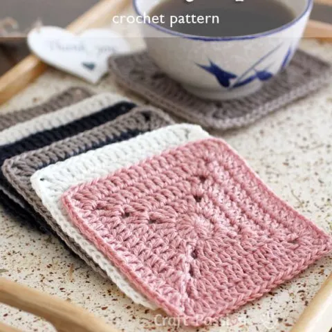 Solid Granny Square Crochet Pattern