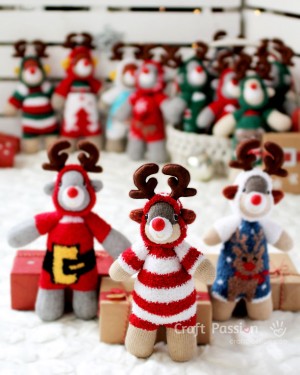 How To Sew Reindeer Stuffed Animal From Socks • Free Pattern
