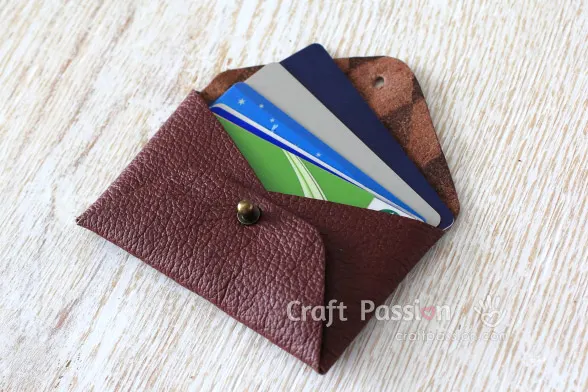 no-sew leather card pouch
