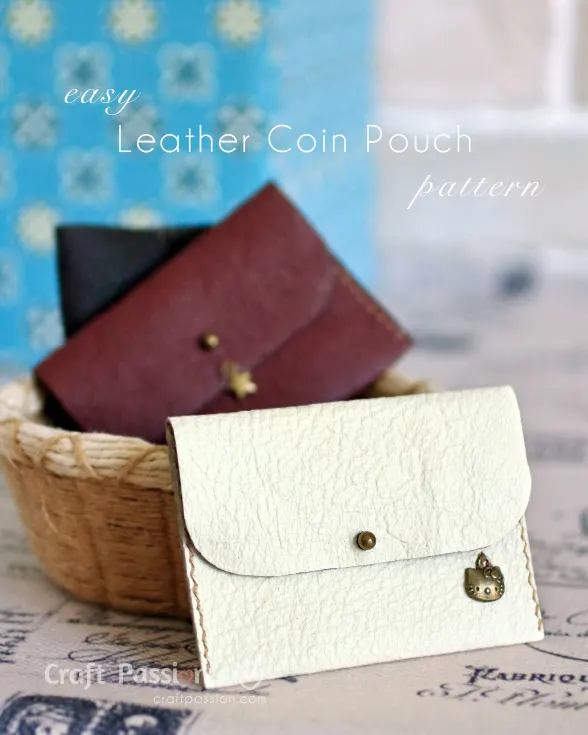 DIY Leather Wallet Kit, Gift Make Your Own Coin Pouch 