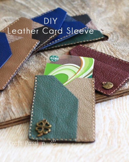 Leather Card Sleeve - Free Tutorial | Craft Passion