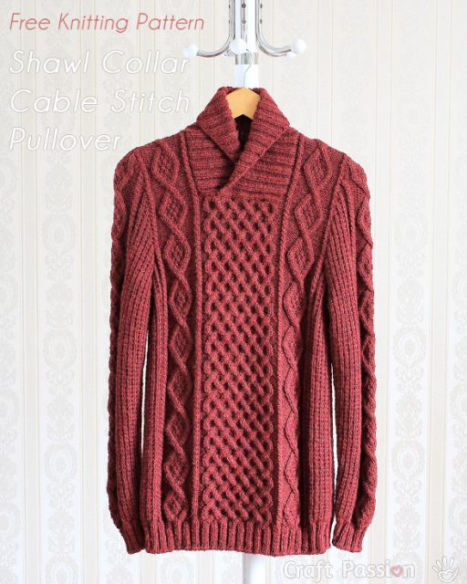 Shawl Collar Sweater Free Knitting Pattern • Craft Passion