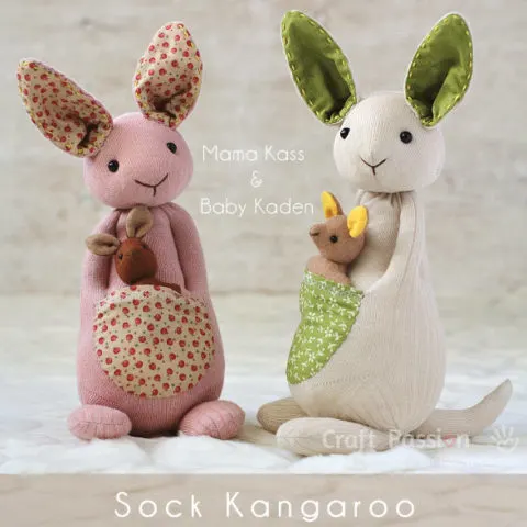 sock kangaroo pattern