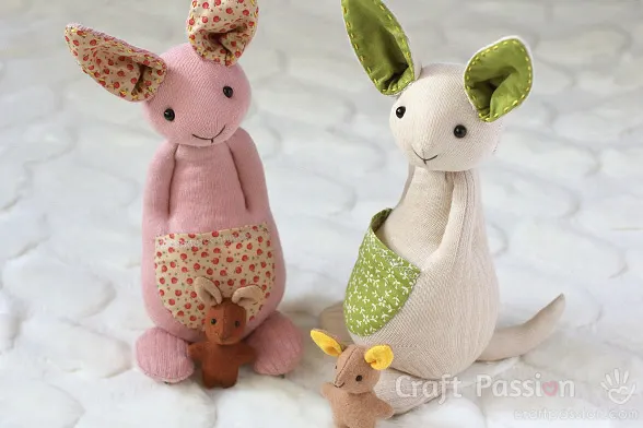 how to sew kangaroo stuffed animal