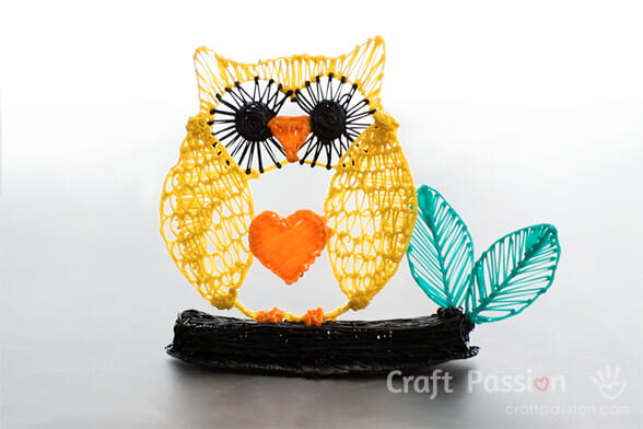 linnen snor Handboek 3D Pen Owl Drawing - With Video & Free Template | Craft Passion