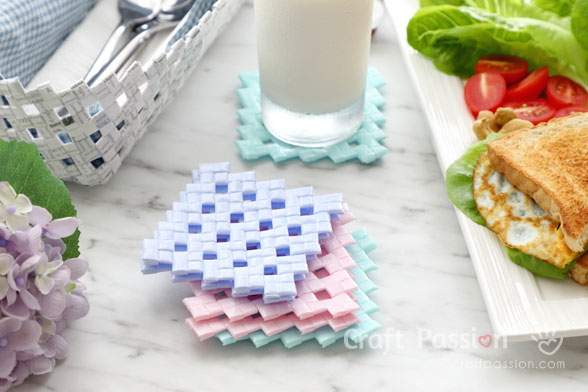 Drink Coasters Made From Drinking Straws