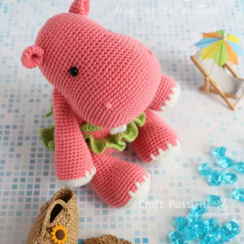 hippo amigurumi crochet pattern