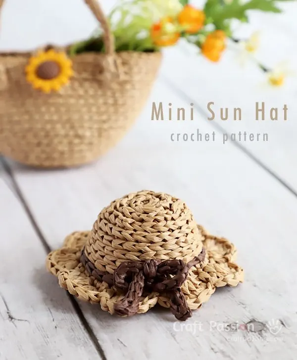 mini sun hat crochet pattern