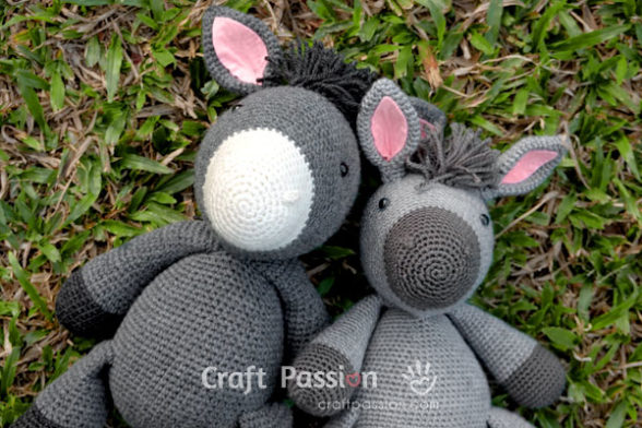 Crochet Donkey Stuffed Animal - Free Amigurumi Pattern