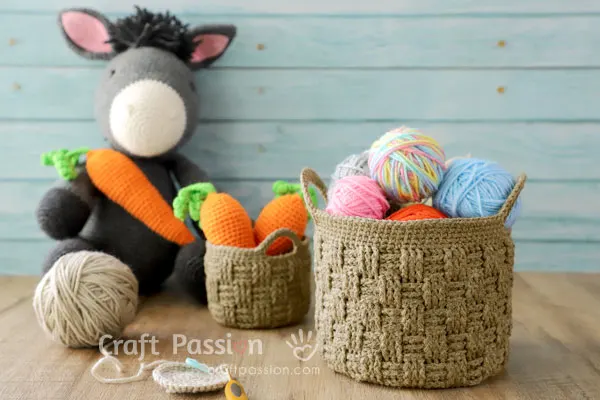 woven basket crochet pattern