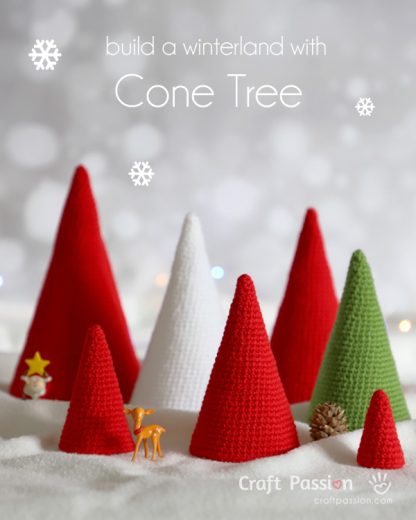 Cone Tree, Christmas Tree - Free Crochet Pattern • Craft Passion