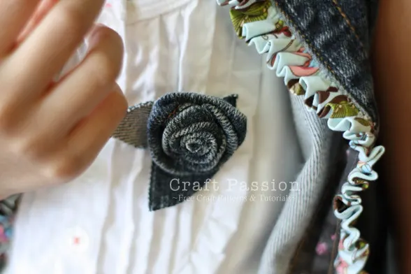 denim rose how to make rose from fabric