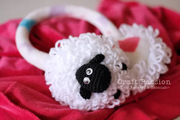 shaun the sheep crochet earmuff pattern