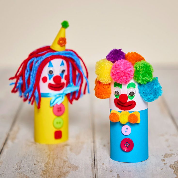 Is it someone&rsquo;s birthday party? This calls for a clown! Craft your very own mini clown using cardboard tubes. Get creative with some bright and colorful yarn or pom-poms for their funky hair, and don&rsquo;t forget a bright red pompom for that classic clown nose charm.