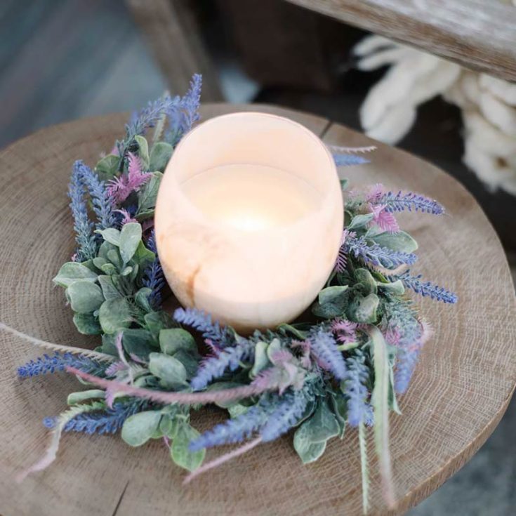 This lavender candle wreath project is as simple as it is delightful. Let your creativity bloom by adding your own personal flair with colorful accents to match your style. Once you&rsquo;re finished, you can proudly display your candle wreath anywhere in your home to spread joy and relaxation vibes.