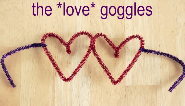 Pipe Cleaner Heart Shaped Glasses
