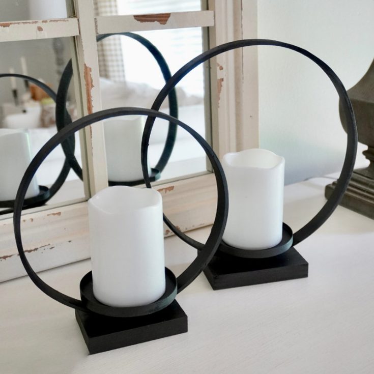 Pottery Barn items can get really expensive especially for some candle holders. So why not craft your very own with supplies from the dollar store? These chic ring candle holders will add a touch of warmth and sophistication to any room.