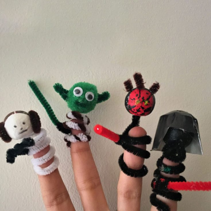 Journey to a galaxy far away with Star Wars pipe cleaner finger puppets crafted from pipe cleaners. These puppets are easy, quick, and fun to make, especially if your kids are a fan of Star Wars. The kids love them as they can role-play and reenact movie scenes.