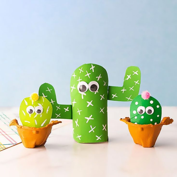 Are taking care of cacti a little hard for your kids as they can be a bit too prickly? Worry not, for you can craft your very own cardboard cacti right at home using toilet paper rolls. Your kids will adore this exciting project, and they make for fantastic room decor.