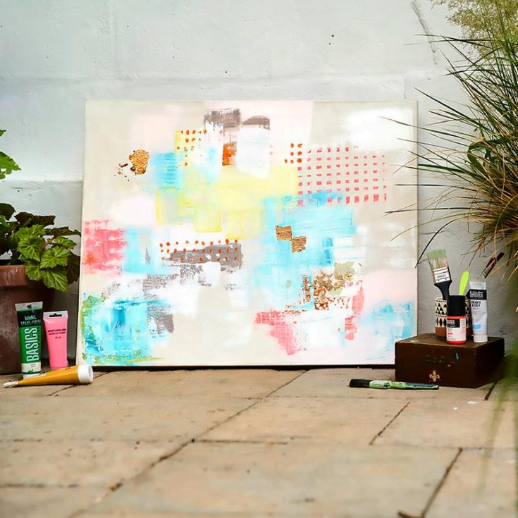 Abstract art is bizarre as it may come off to the average person as nothing but splatter and mess, but when executed perfectly, it paints the most cohesive picture. Use this one out, and let your imagination dictate what it says!