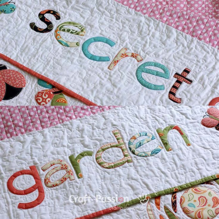 Font patterns are great for applique projects. You may draft your own words or download any pre-made font template from the internet to incorporate int your sewing project.
