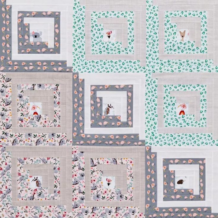 Are you looking for log cabin quilt patterns that are as adorable and cozy? Then, this design is just what you&rsquo;ll need! Made with fussy-cut centers, this lovely quilt is minimalistic and truly one-of-a-kind. The finished size is 36 &frac12;&rdquo; x 36 &frac12;&rdquo; square.