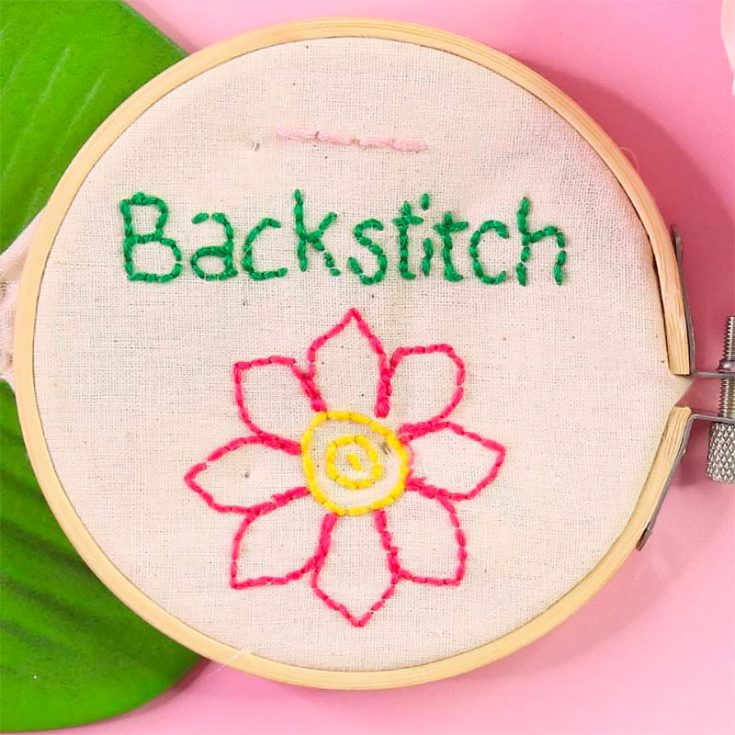 The back stitch embroidery gives your seams strength and durability. A great alternative if you don't have a sewing machine.