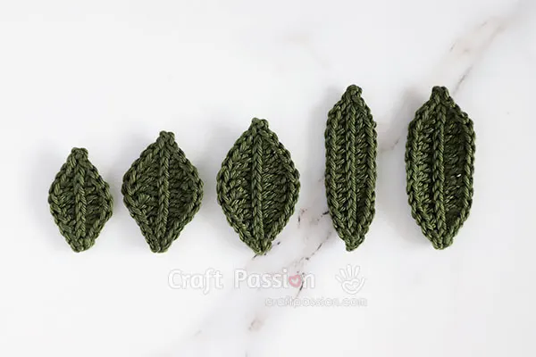 crochet basic leaf pattern