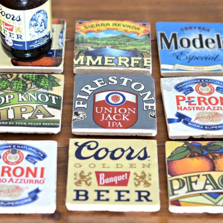 Surprise Dad with personalized DIY coasters made from cardboard beer carriers of his favorite beer! You can also opt for soda boxes or even his favorite photos. It's a heartfelt way to show him you care and add a special touch to his favorite drink.