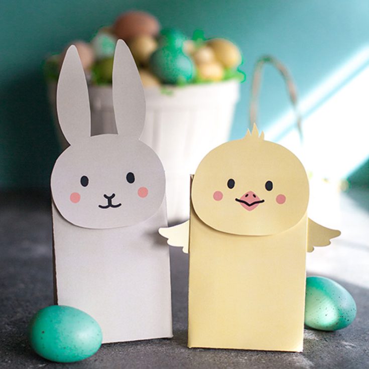Try crafting these delightful Easter goodie bags at home with your little ones! They&rsquo;re a fun project featuring adorable bunny and chick faces that everyone will love filled with chocolate treats.