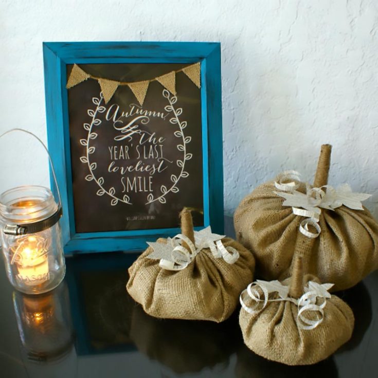 Make some Fall decor that will last a lifetime like these books! Words are etched onto every surface of it; we love it! It is such a cute craft that it gives a gorgeous rustic vibe. Try it out.