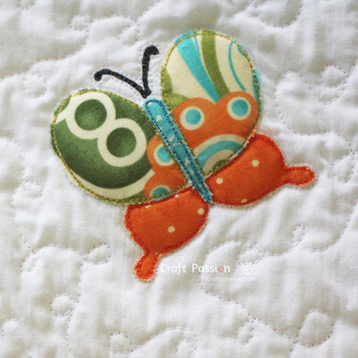 Now then, let's get on with the crafts suitable for all ages. If you love sewing and are looking for cute applique motifs to adorn your projects, such as bags, quilts, clothes, and many more, try out this lovely butterfly applique tutorial.